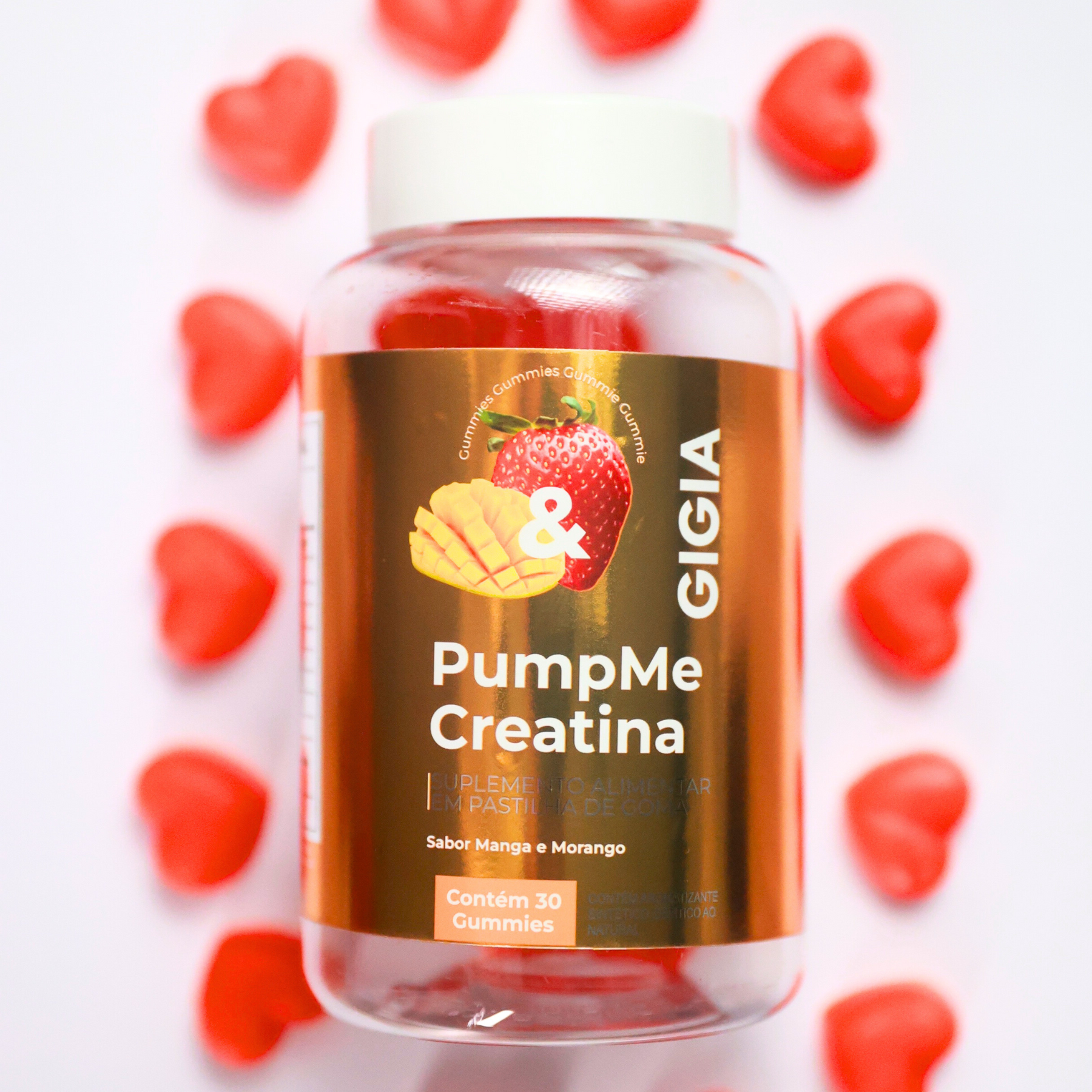 Creatina Morango e Manga - Pump It! Dose 30 dias 3g por dose