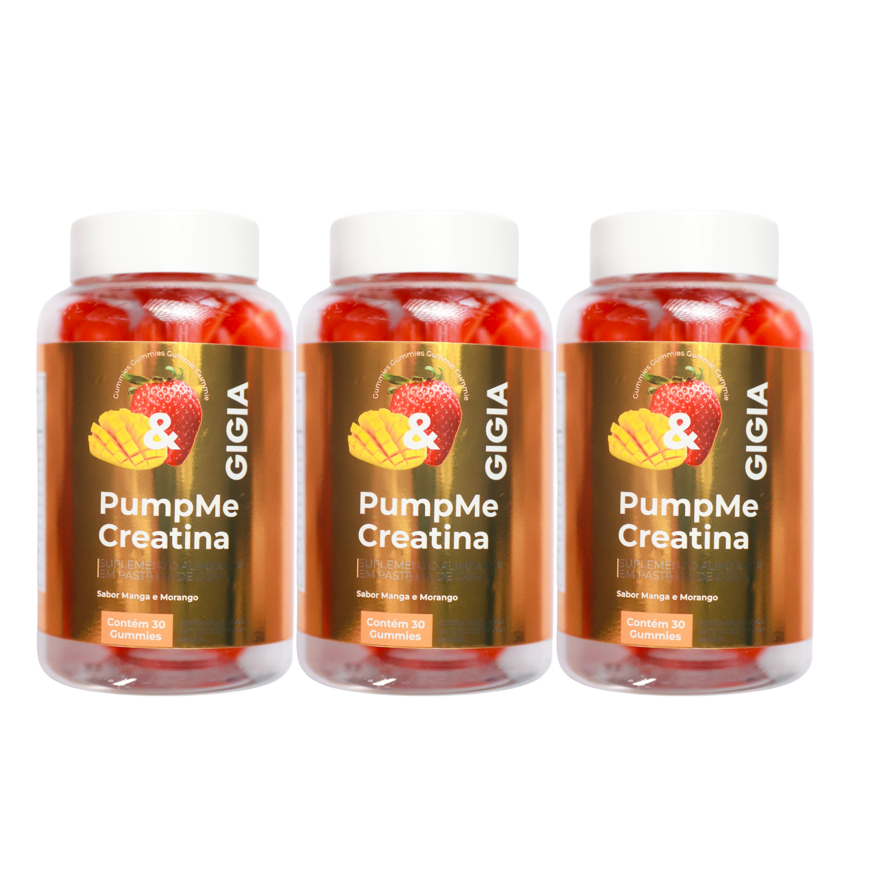 Creatina Morango e Manga - Pump It! Dose 30 dias 3g por dose
