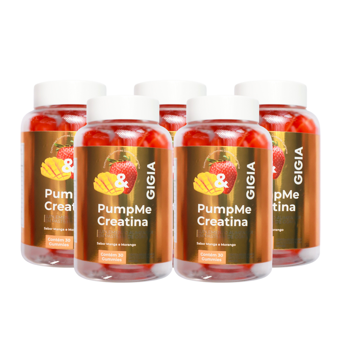 Creatina Morango e Manga - Pump It! Dose 30 dias 3g por dose