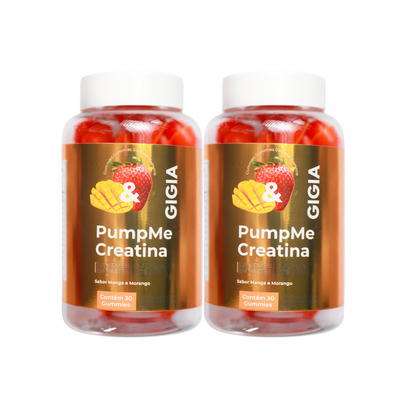 Creatina Morango e Manga - Pump It! Dose 30 dias 3g por dose